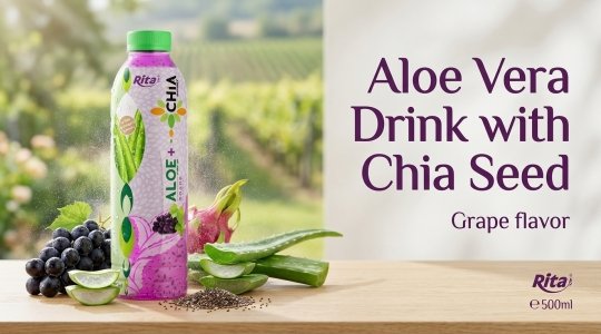 Aloe Vera Drink with Chia Seed with Grape Flavor