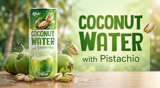 Coconut water with Pistachio Rita