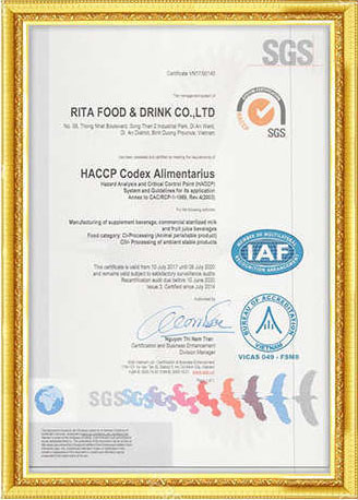 HACCP RITA Food and Drink Co.,Ltd