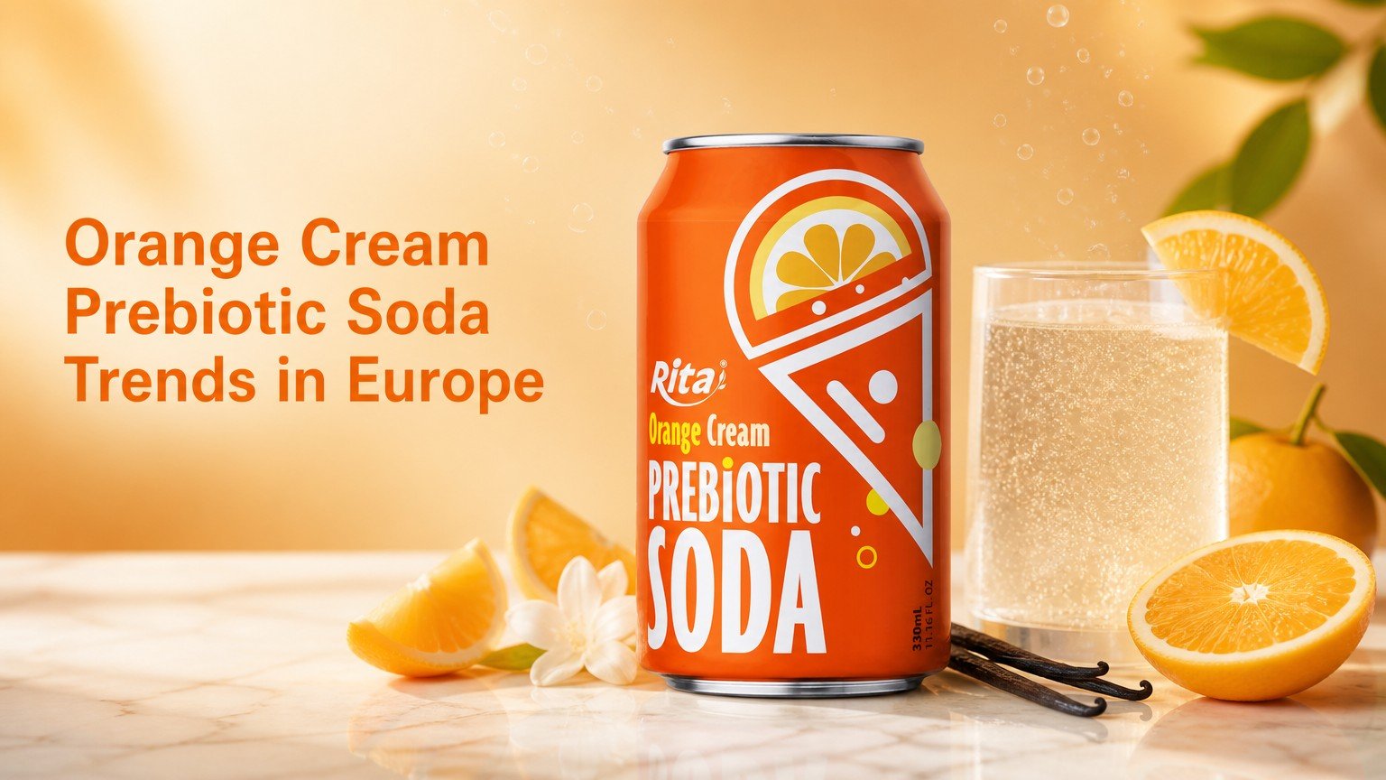 Orange Cream Prebiotic Soda Gains Traction in European Sparkling Market