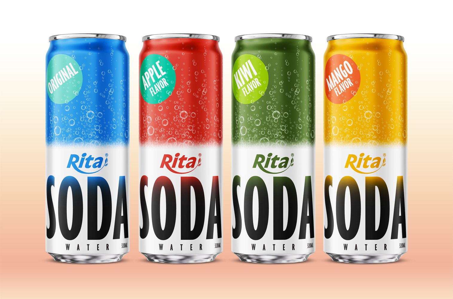 banner Sparkling Fruit Soda Water Drink 320ml Can