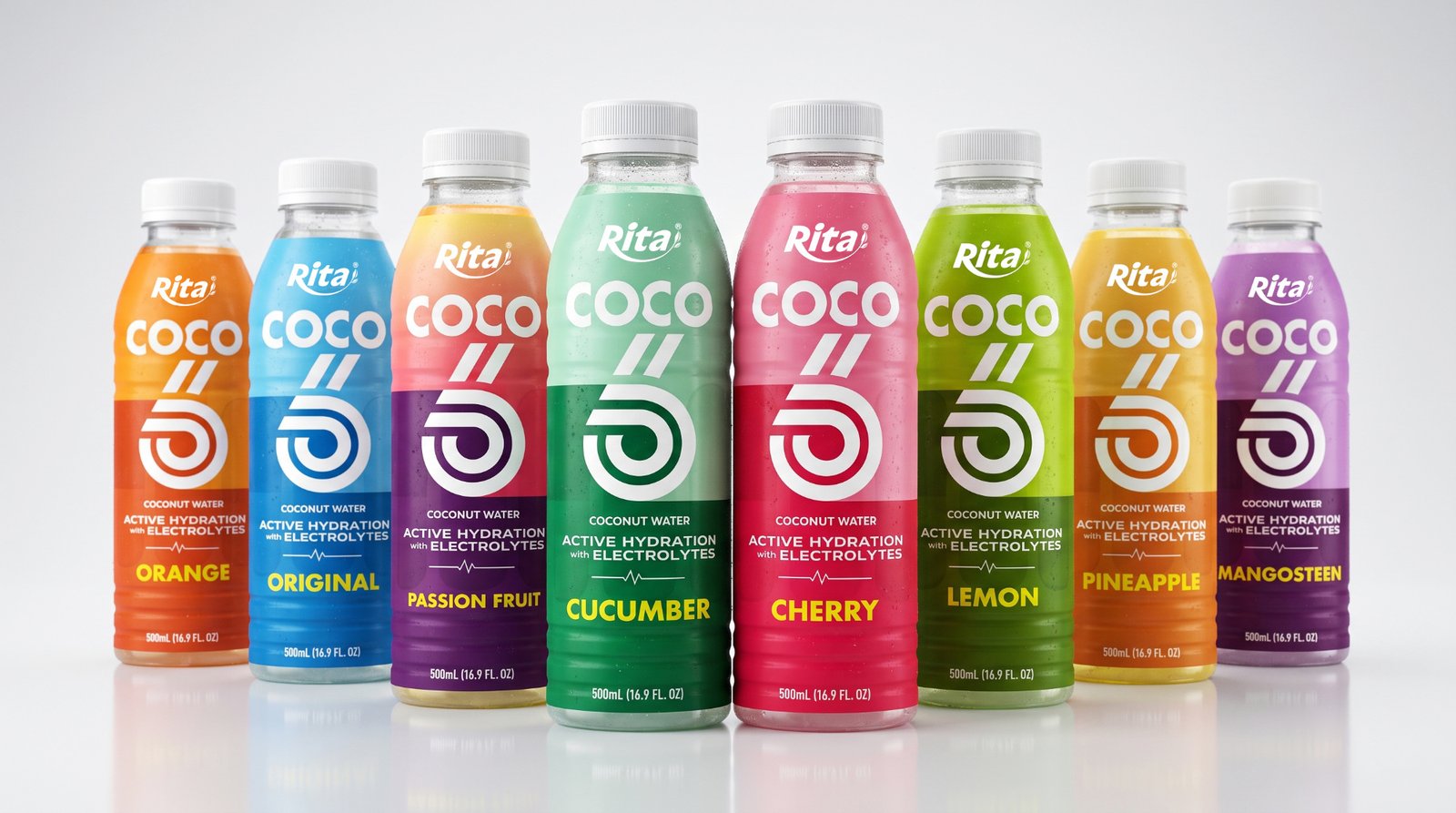 500ml Coconut Water with Electrolytes and Pineapple Flavor PET Bottle Poster 2