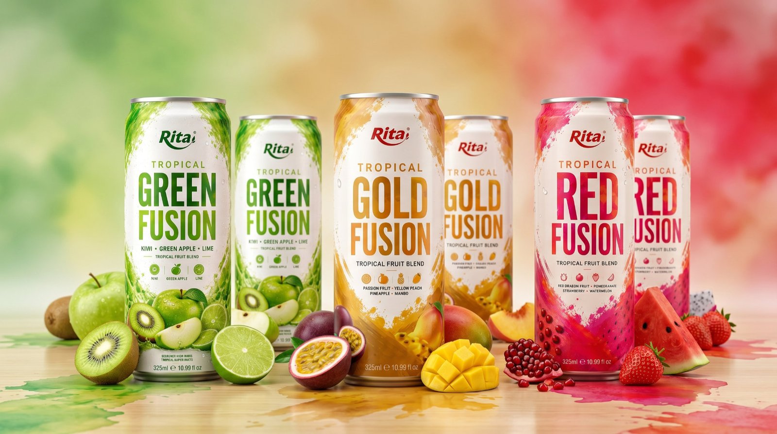 GREEN FUSION Tropical Fruit Blend Drink Poster 2