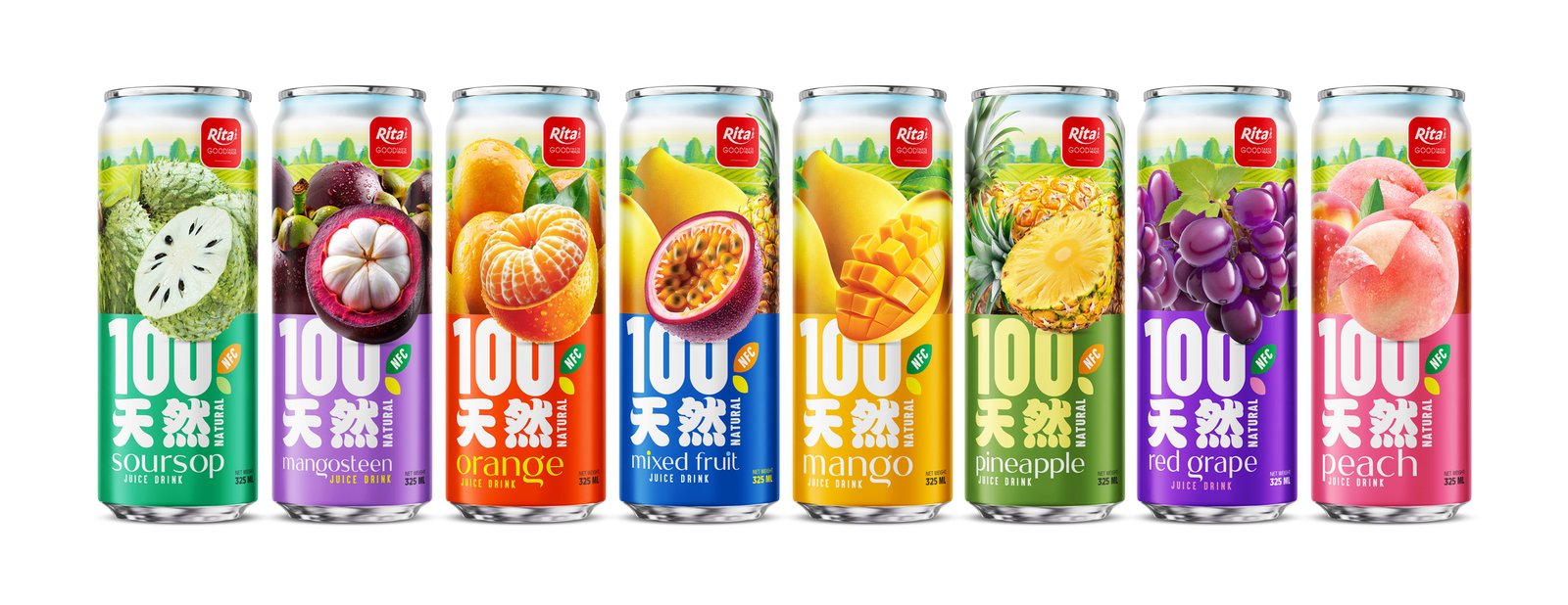 100 Natural Soursop Juice Drink 325ml sleek can Poster 2