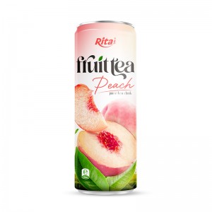 320ml_Sleek_alu_can_Peach_juice_tea_drink_healthy_with_green_tea