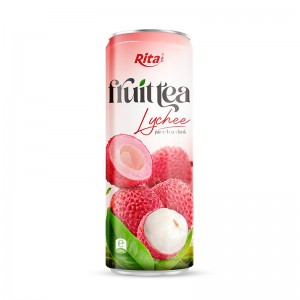 320ml_Sleek_alu_can_taste_Lychee_juice_tea_drink_healthy_with_green_tea