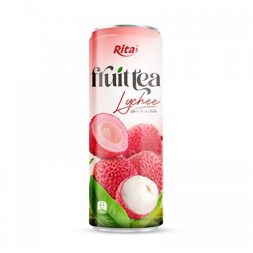 320ml_Sleek_alu_can_taste_Lychee_juice_tea_drink_healthy_with_green_tea