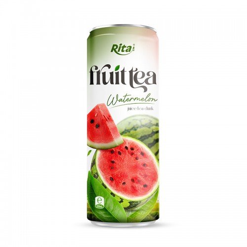 320ml_Sleek_alu_can_watermelon_juice_tea_drink_healthy_with_green_tea