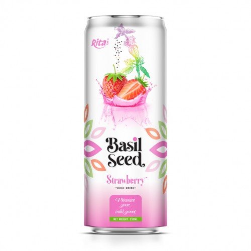 330ml_cans_Basil_seed_drink_with_Strawberry_juice