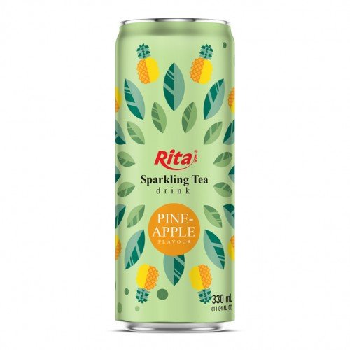 Sparkling_Tea_drink_pineapple_flavour_330ml_sleek_can_near_me