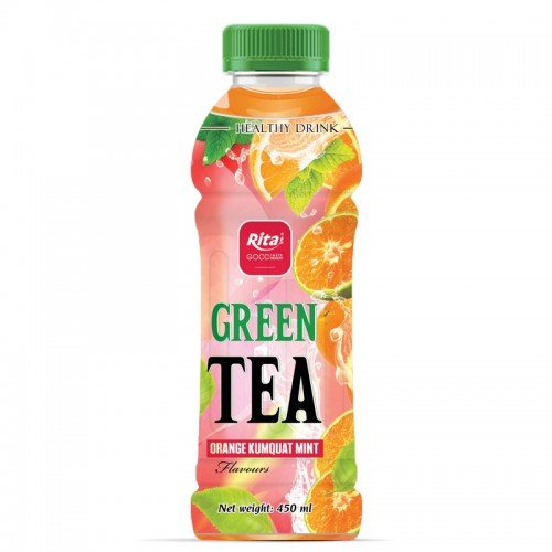 green-tea-drink-with-orange-kumquat-mint-flavor